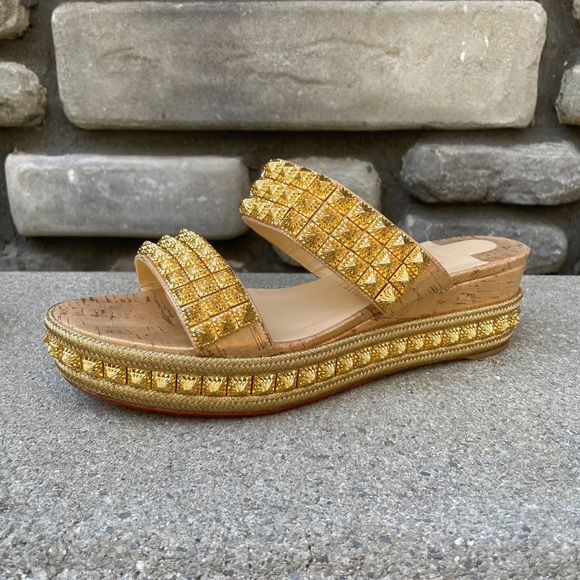 Christian Louboutin Ecu Gold 60mm EUC sz 41 - Picture 3 of 15